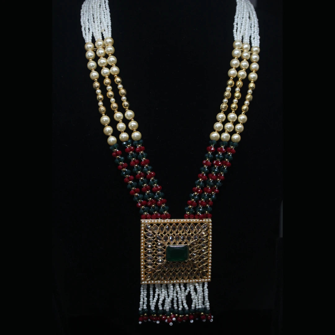 Regal Ruby Red Long Necklace